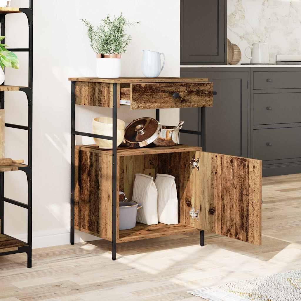 vidaXL Kitchen Trolley Old Wood 56 x 43 x 89.5 cm Engineered Wood