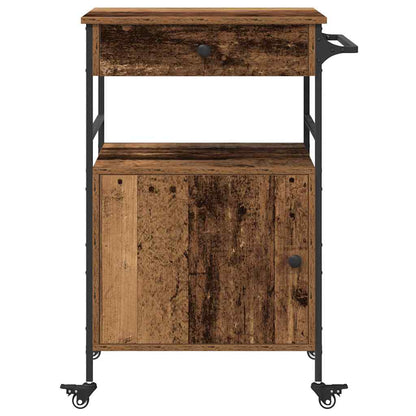 vidaXL Kitchen Trolley Old Wood 56 x 43 x 89.5 cm Engineered Wood