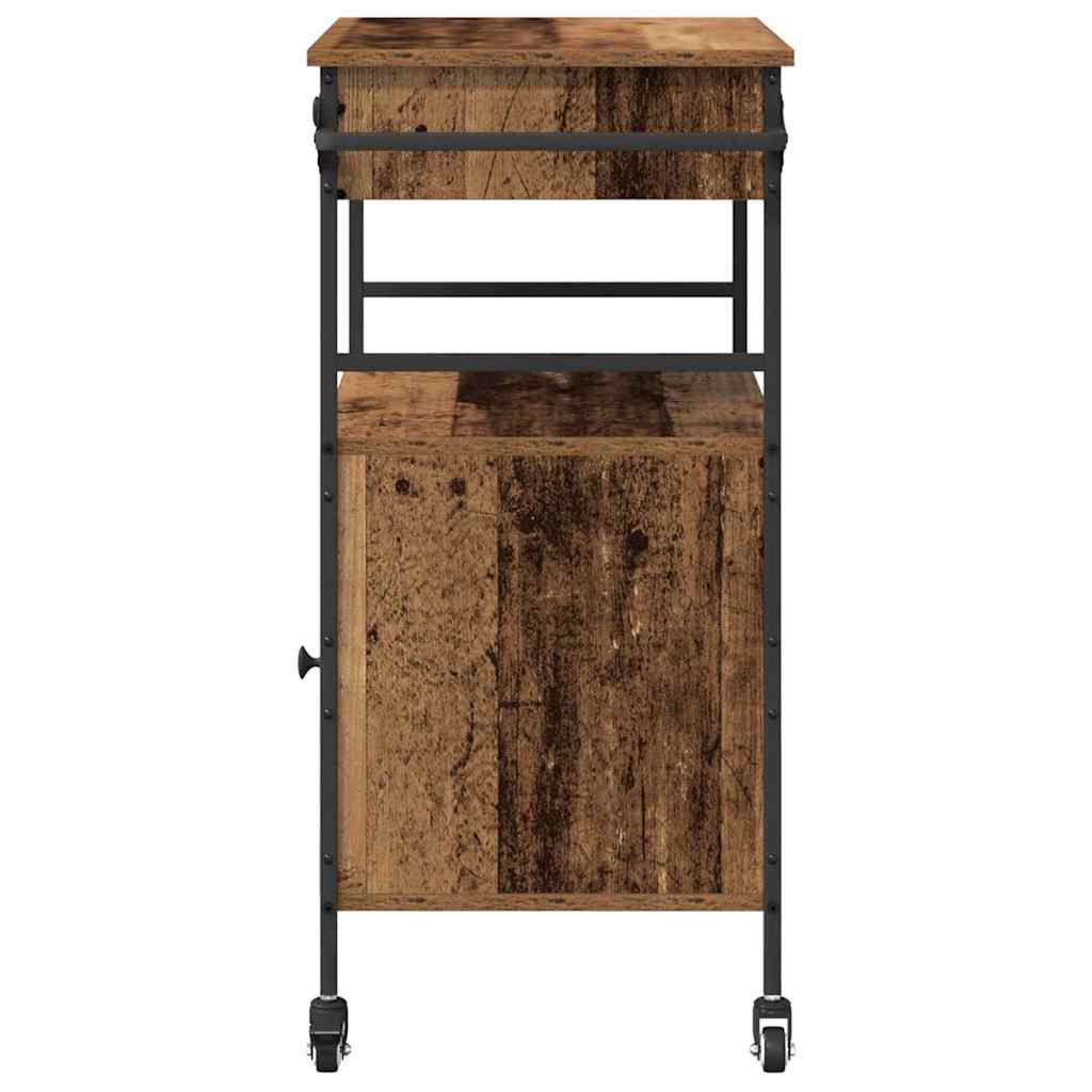vidaXL Kitchen Trolley Old Wood 56 x 43 x 89.5 cm Engineered Wood