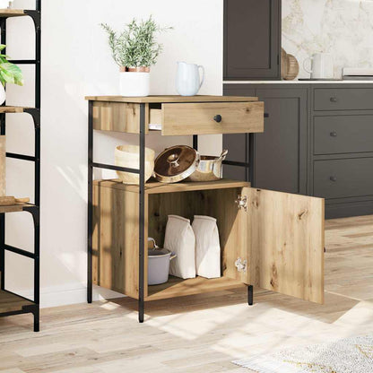 vidaXL Kitchen Trolley Artisan Oak 56 x 43 x 89.5 cm Engineered Wood