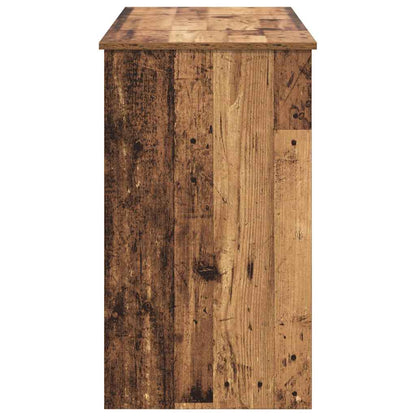 vidaXL Cosmetic Table with Drawer with Mirror Old Wood 100 x 45 x76 cm