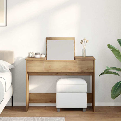 vidaXL Cosmetic Table Artisan Oak 100 x 45 x76 cm