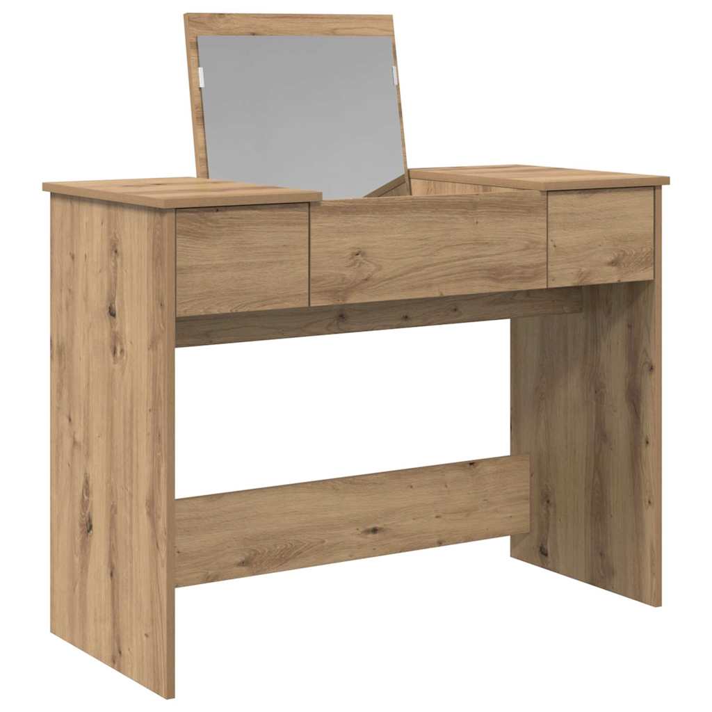 vidaXL Cosmetic Table Artisan Oak 100 x 45 x76 cm