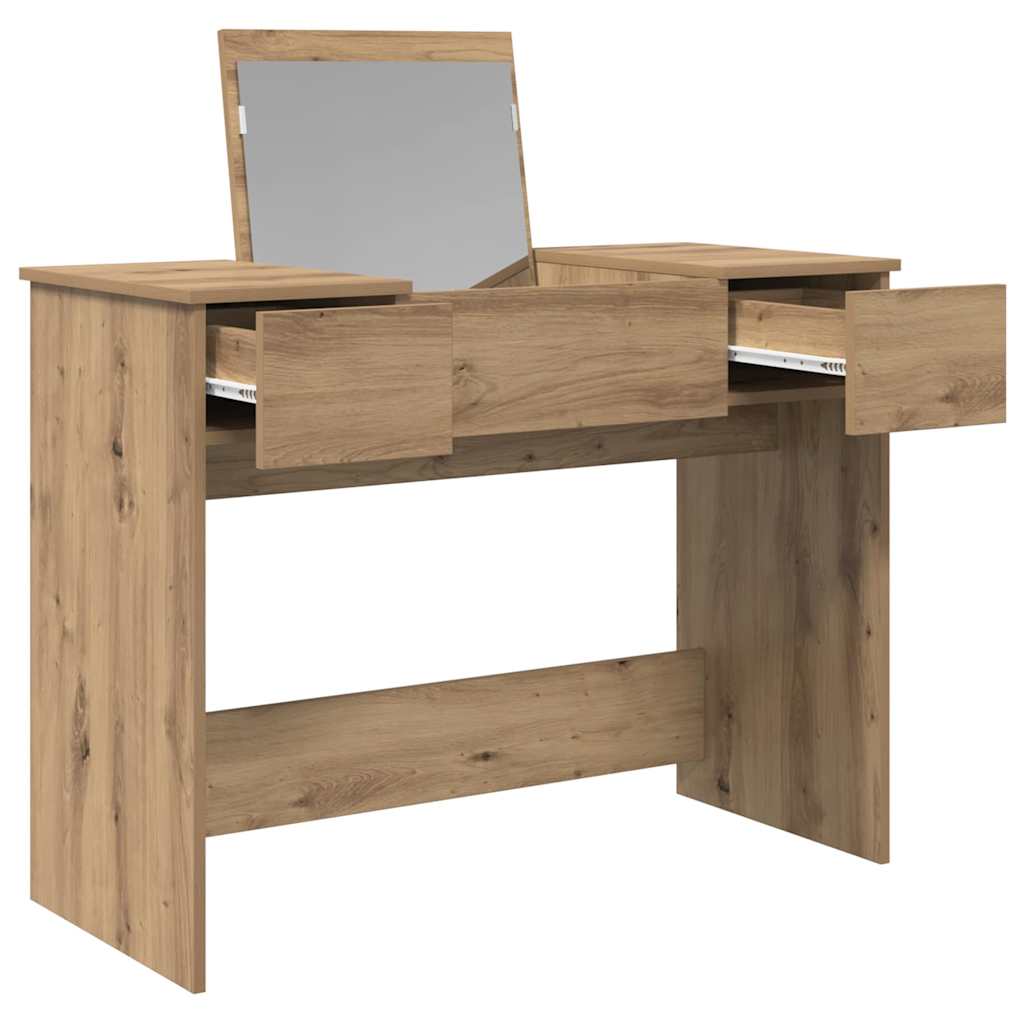 vidaXL Cosmetic Table Artisan Oak 100 x 45 x76 cm