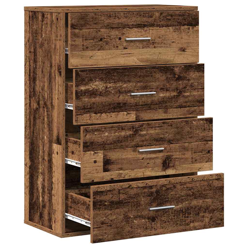 vidaXL Sideboard with Drawer Old Wood 60 x 31 x 84 cm Engineered Wood