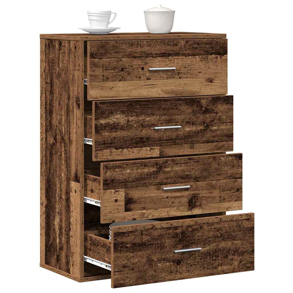vidaXL Sideboard with Drawer Old Wood 60 x 31 x 84 cm Engineered Wood