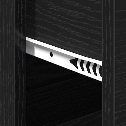 vidaXL Sideboard with Drawer Black Oak 60 x 31 x 84 cm Engineered Wood