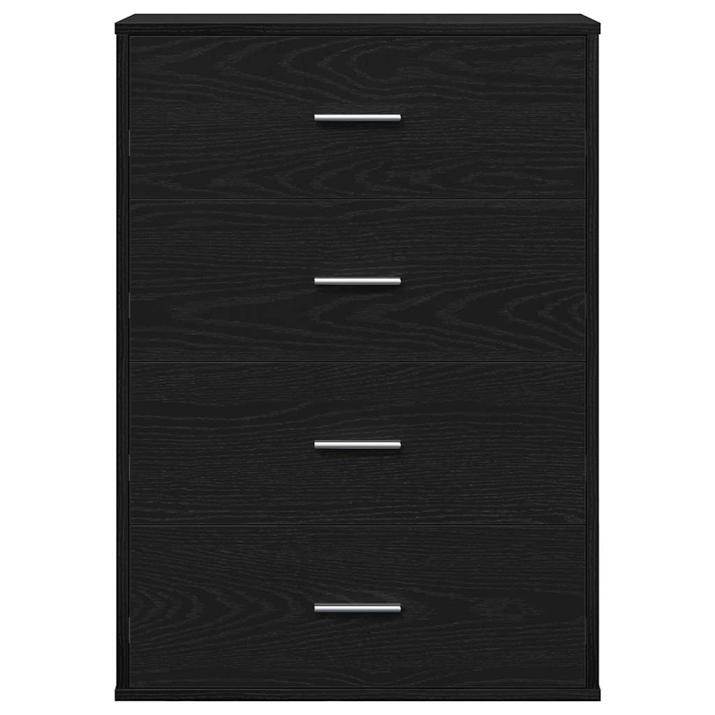 vidaXL Sideboard with Drawer Black Oak 60 x 31 x 84 cm Engineered Wood