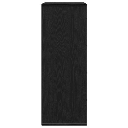 vidaXL Sideboard with Drawer Black Oak 60 x 31 x 84 cm Engineered Wood