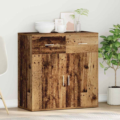 vidaXL Sideboard with Drawer Old Wood 78 x 38 x 80 cm Engineered Wood