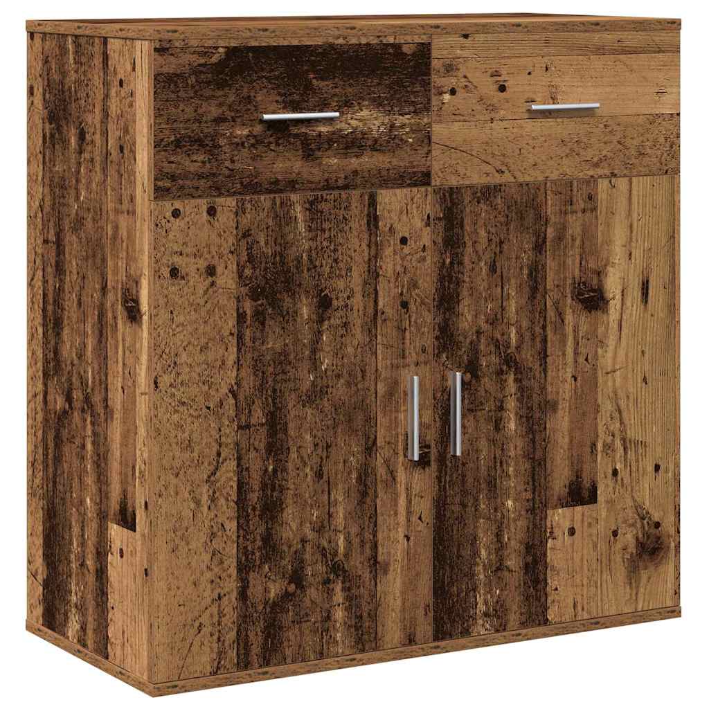 vidaXL Sideboard with Drawer Old Wood 78 x 38 x 80 cm Engineered Wood