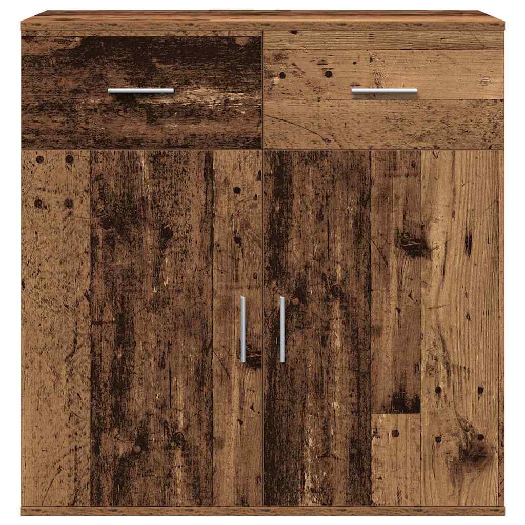 vidaXL Sideboard with Drawer Old Wood 78 x 38 x 80 cm Engineered Wood