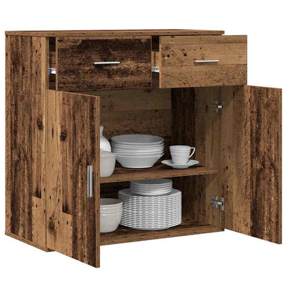 vidaXL Sideboard with Drawer Old Wood 78 x 38 x 80 cm Engineered Wood