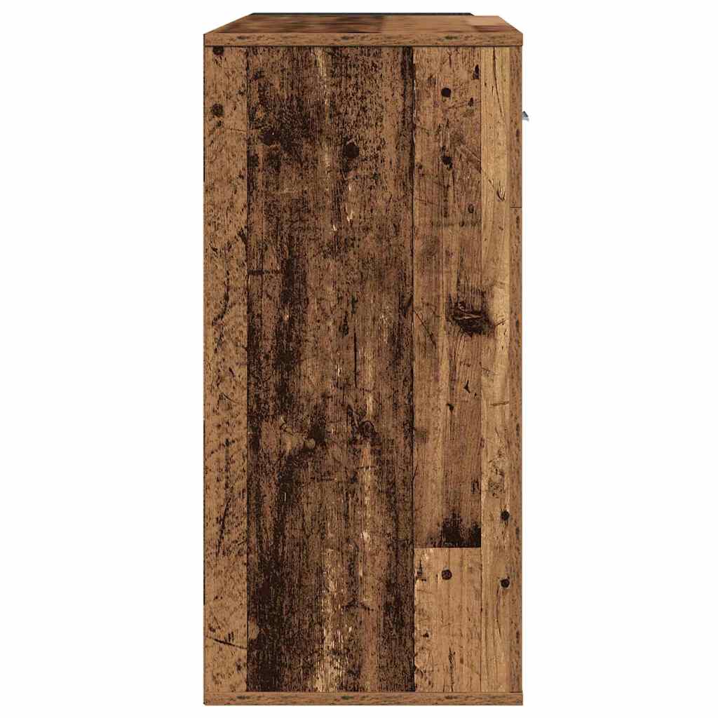 vidaXL Sideboard with Drawer Old Wood 78 x 38 x 80 cm Engineered Wood
