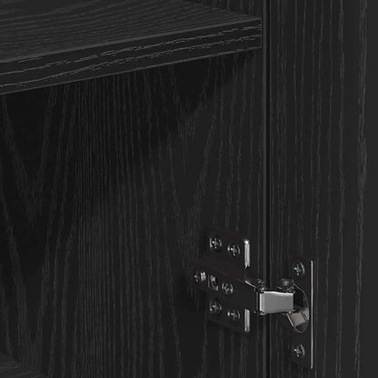 vidaXL Sideboard with Drawer Black Oak 78 x 38 x 80 cm Engineered Wood