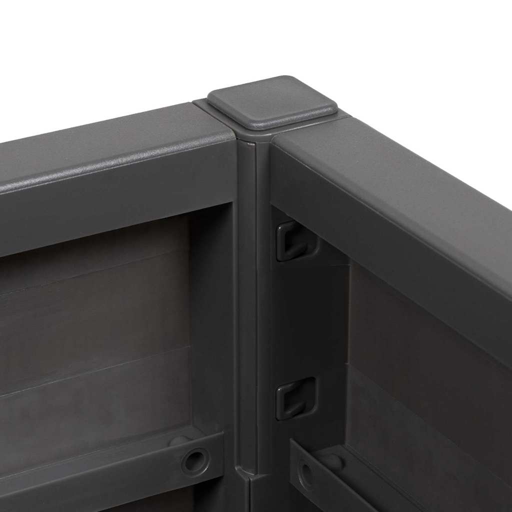 vidaXL Garden Flower Box Dark Grey 36 x 36 x 35 cm PP