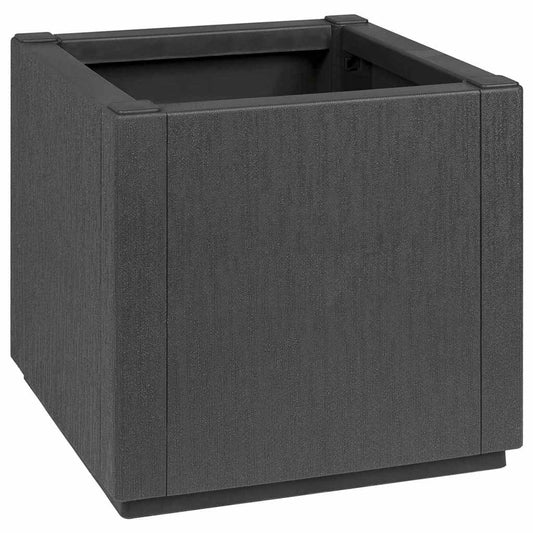 vidaXL Garden Flower Box Dark Grey 36 x 36 x 35 cm PP