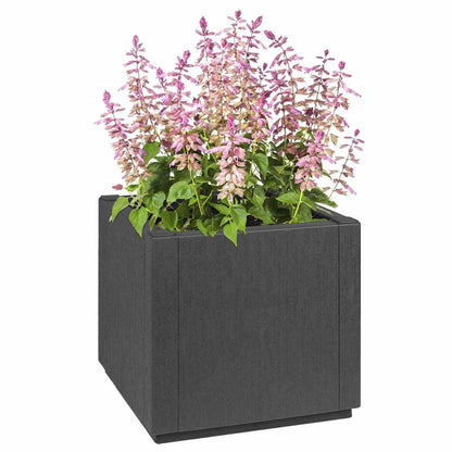 vidaXL Garden Flower Box Dark Grey 36 x 36 x 35 cm PP