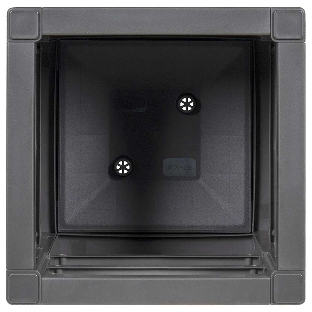 vidaXL Garden Flower Box Dark Grey 36 x 36 x 35 cm PP