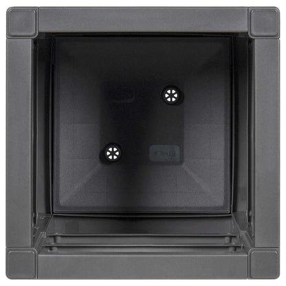 vidaXL Garden Flower Box Dark Grey 36 x 36 x 35 cm PP