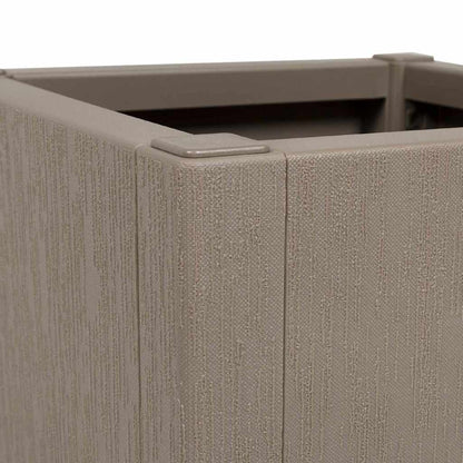 vidaXL Garden Flower Box Light Brown 36 x 36 x 35 cm PP