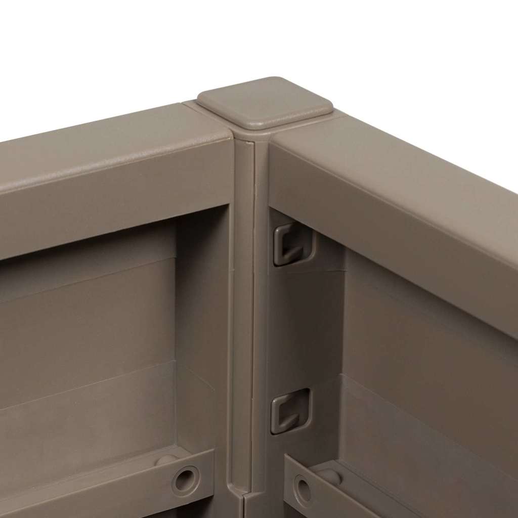 vidaXL Garden Flower Box Light Brown 36 x 36 x 35 cm PP