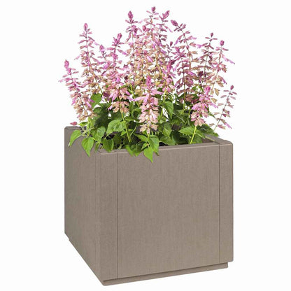 vidaXL Garden Flower Box Light Brown 36 x 36 x 35 cm PP