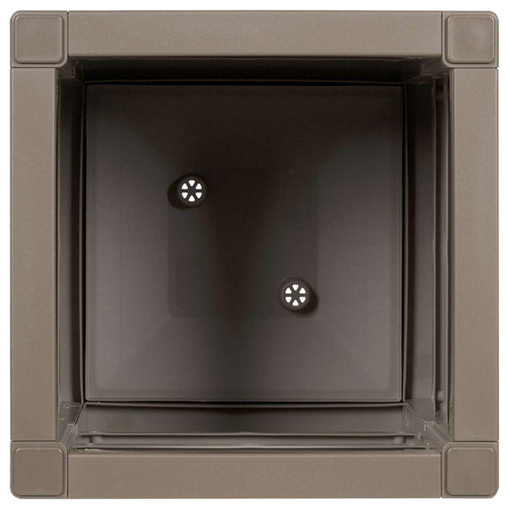 vidaXL Garden Flower Box Light Brown 36 x 36 x 35 cm PP