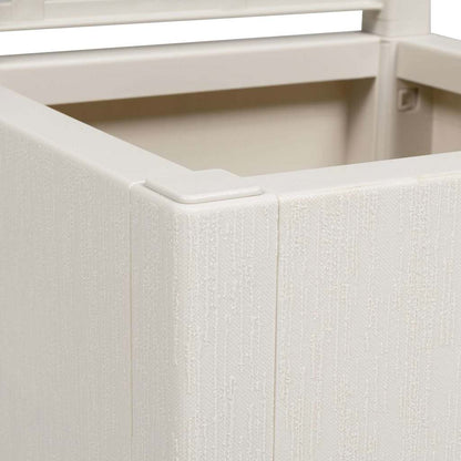 vidaXL Garden Planter with Trellis White 36 x 36 x 140 cm PP