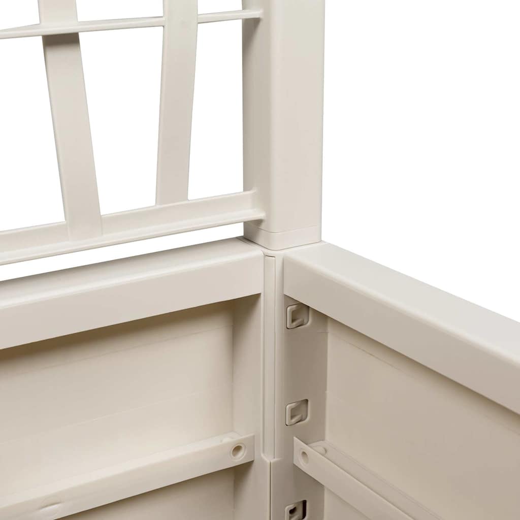 vidaXL Garden Planter with Trellis White 36 x 36 x 140 cm PP