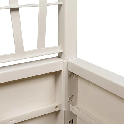 vidaXL Garden Planter with Trellis White 36 x 36 x 140 cm PP