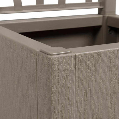 vidaXL Garden Planter with Trellis Light Brown 36 x 36 x 140 cm PP