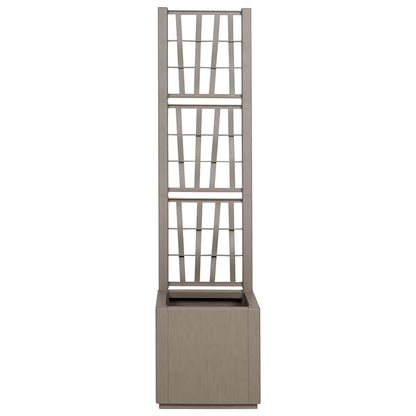 vidaXL Garden Planter with Trellis Light Brown 36 x 36 x 140 cm PP