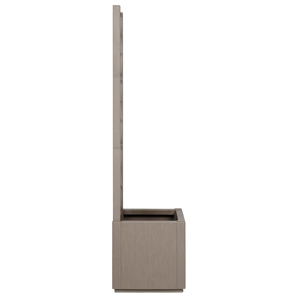 vidaXL Garden Planter with Trellis Light Brown 36 x 36 x 140 cm PP