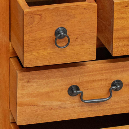 vidaXL Chest of Drawers Natural 45 x 35 x 100.5 cm Solid Mahogany Wood