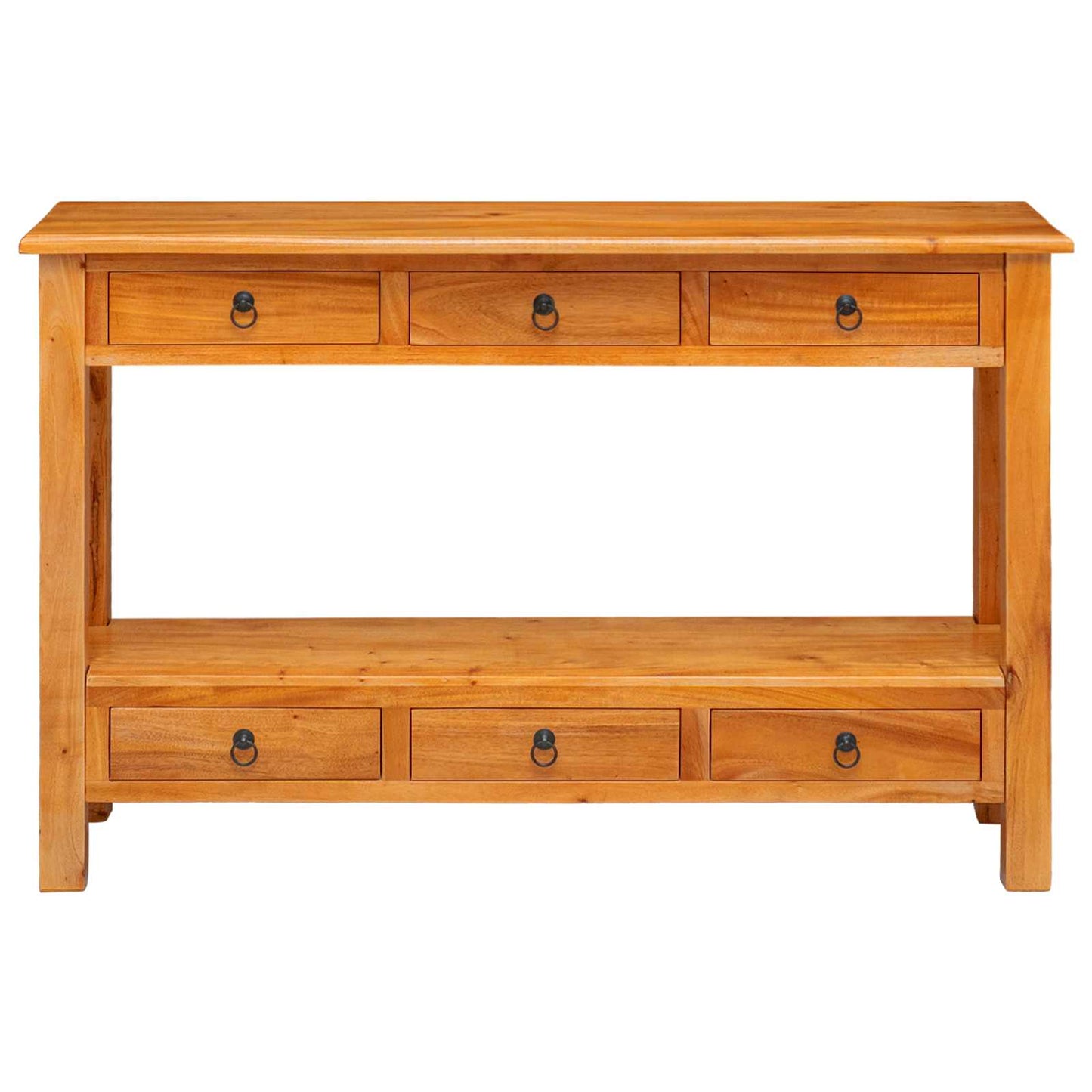 vidaXL Console Table Natural 115 x 32 x 76 cm Solid Mahogany Wood