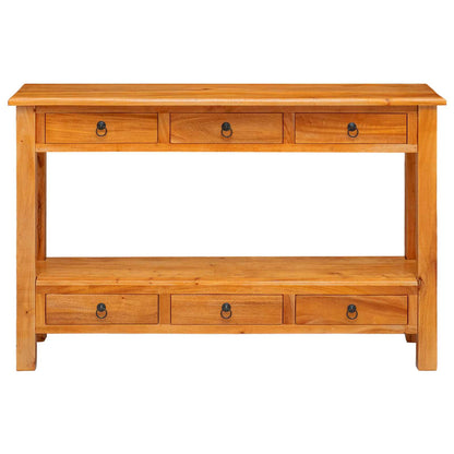 vidaXL Console Table Natural 115 x 32 x 76 cm Solid Mahogany Wood