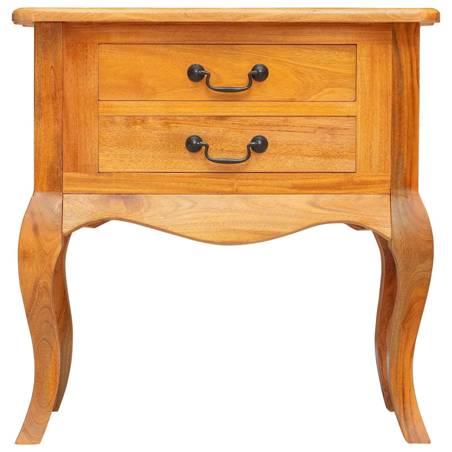 vidaXL Side Table Natural 60.5 x 30 x 61 cm Solid Mahogany Wood