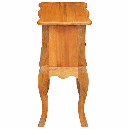 vidaXL Side Table Natural 60.5 x 30 x 61 cm Solid Mahogany Wood