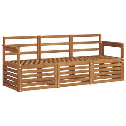 vidaXL Sofa Sets 3 pcs Natural Solid Acacia Wood