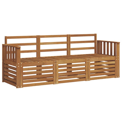 vidaXL Sofa Sets 3 pcs Natural Solid Acacia Wood