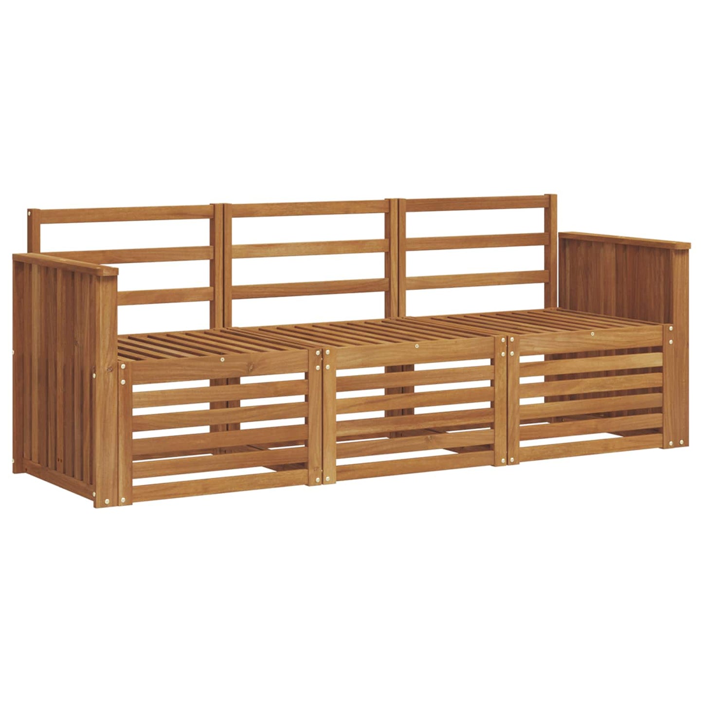 vidaXL Sofa Sets 3 pcs Natural Solid Acacia Wood