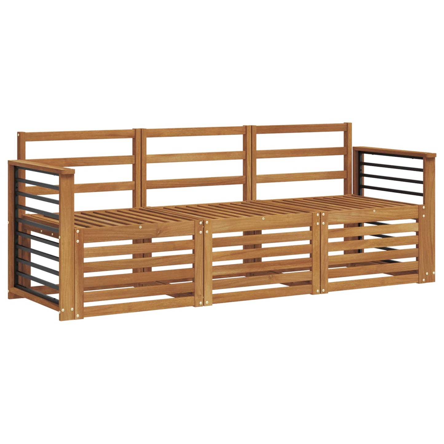 vidaXL Sofa Sets 3 pcs Solid Acacia Wood