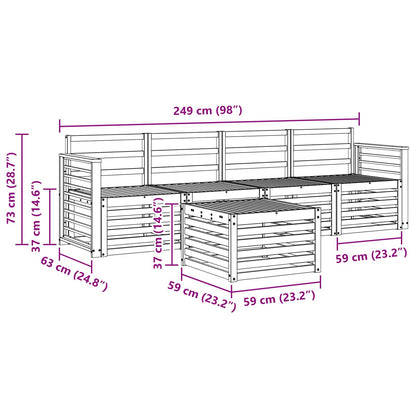 vidaXL Sofa Sets Natural Solid Acacia Wood