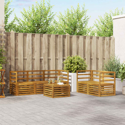 vidaXL Outdoor Sofa Set 6 pcs Natural Solid Acacia Wood