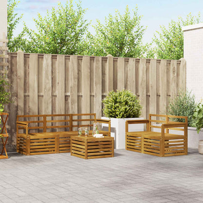 vidaXL Outdoor Sofa Set 6 pcs Natural Solid Acacia Wood