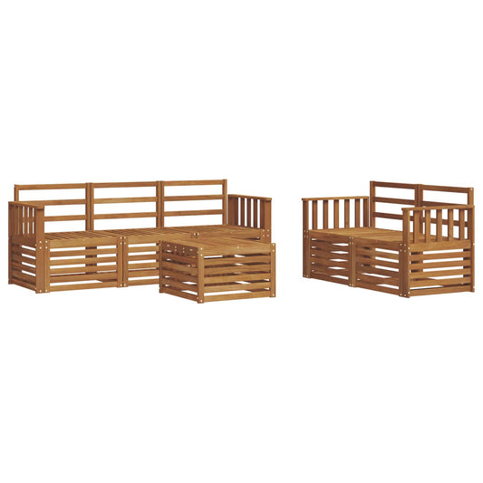vidaXL Outdoor Sofa Set 6 pcs Natural Solid Acacia Wood