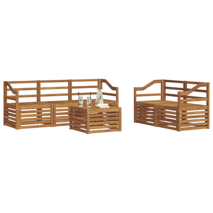 vidaXL Outdoor Sofa Set 6 pcs Natural Solid Acacia Wood