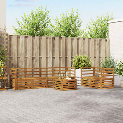 vidaXL Outdoor Sofa Set 7 pcs Natural Solid Acacia Wood