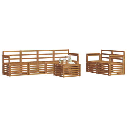vidaXL Outdoor Sofa Set 7 pcs Natural Solid Acacia Wood